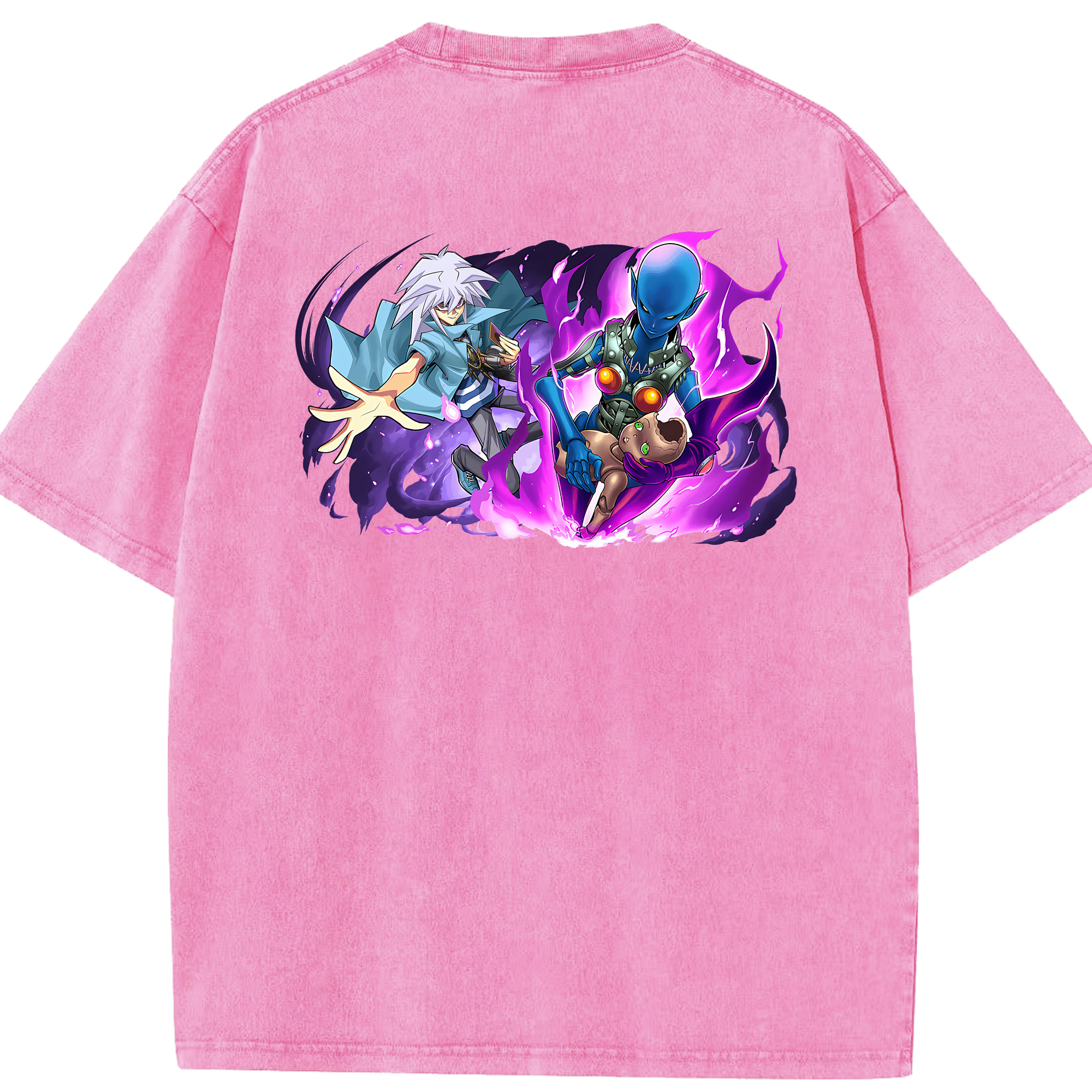 （画像用） 遊☆戯☆王 Yu-Gi-Oh! 綿100% ヴィンテージ風 半袖Tシャツ（背面プリント）